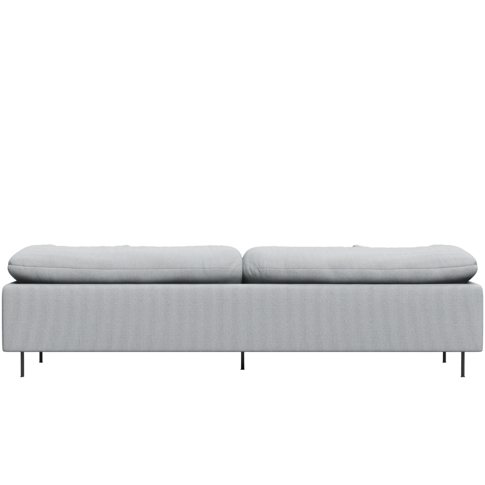 Collar Sofa 3-Seater in Cyber 01101 Light Grey rear view.  all-groups