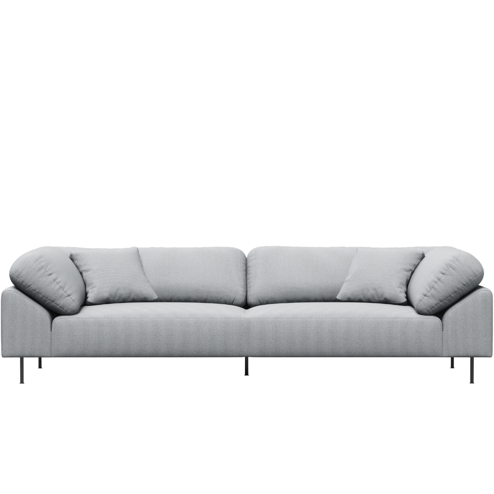 Collar Sofa 3-Seater in Cyber 01101 Light Grey