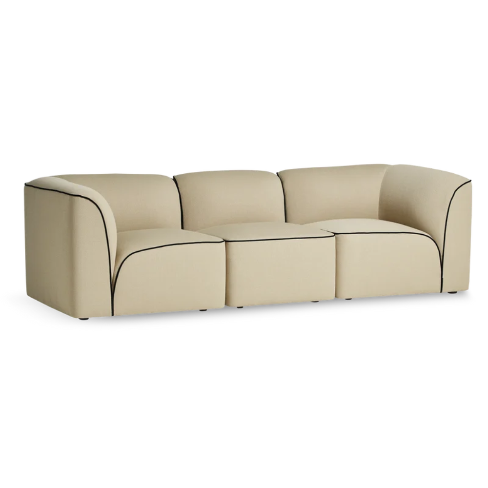 The Flora 3 seater standard in light sand.
