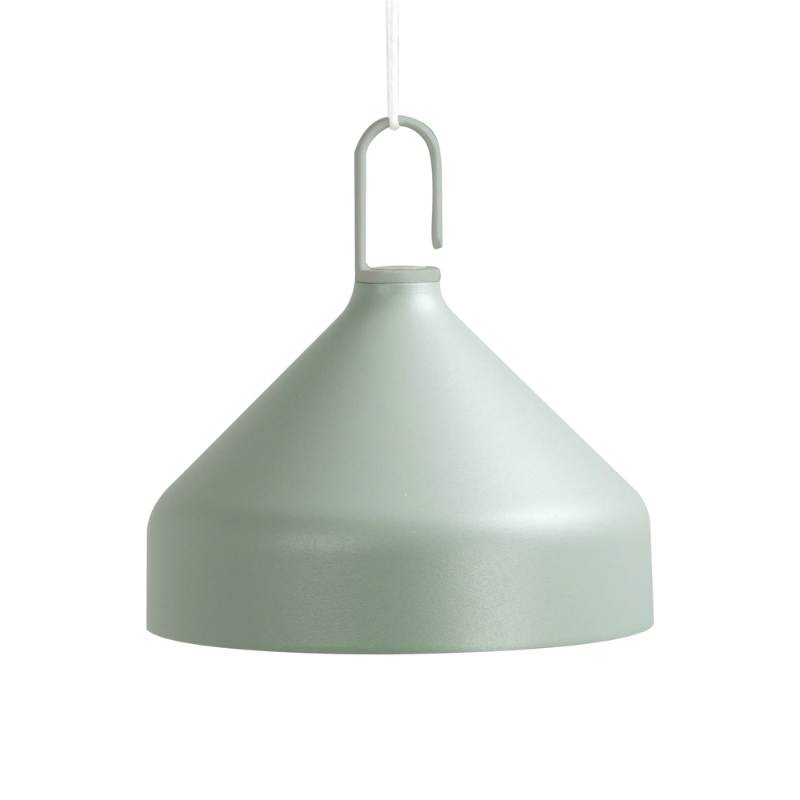 The mint green Amelie Pro Hanging Lamp from Zafferano.
