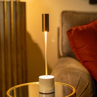 The ivory and brushed bronze Carolina Pro from Zafferano in a family area.