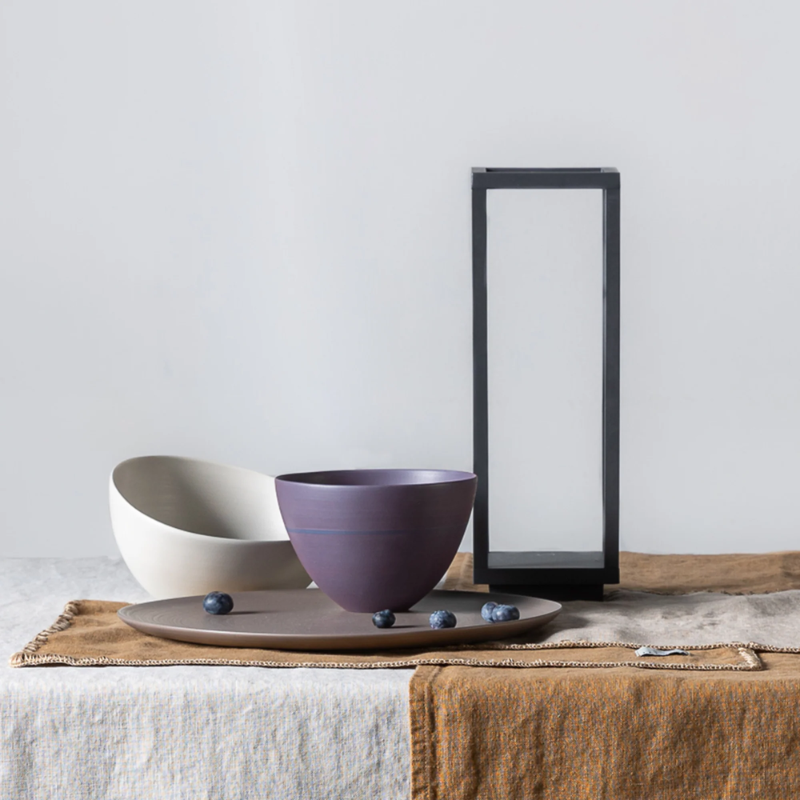 The dark gray Home Pro from Zafferano in a dining room.