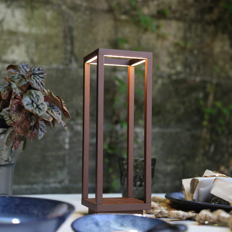 The rust Home Pro from Zafferano in a dining setting.