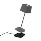 The dark gray Ofelia Pro cordless lamp from Zafferano, a portable light.