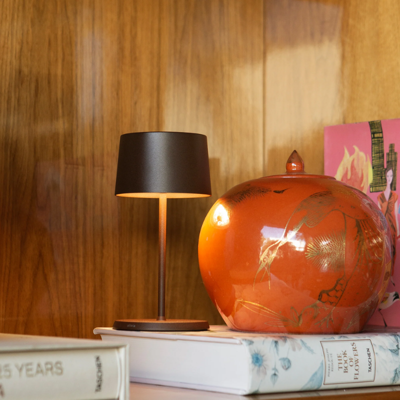 The rust Olivia Pro Mini from Zafferano in a home gallery.