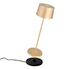 The satin brass Olivia Pro cordless lamp from Zafferano, a portable lamp.