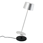 The silver leaf Olivia Pro cordless lamp from Zafferano, a portable lamp.