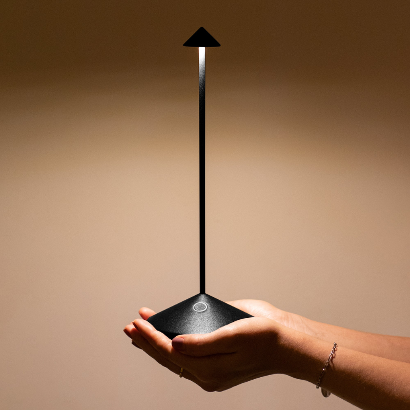 The black Pina Pro from Zafferano, a portable lamp.