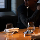 The glossy chrome Pina Pro from Zafferano in a restaurant.