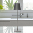 The antique nickel Poldina Pro from Zafferano in a kitchen.