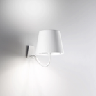 The white Poldina Pro Wall Magnetic with Mounting Bracket from Zafferano in a living space.