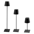 The black Poldina Pro XXL Floor Lamp from Zafferano is in the different-sized collection.