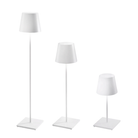 The white Poldina Pro XXL Floor Lamp from Zafferano is in the different-sized collection.
