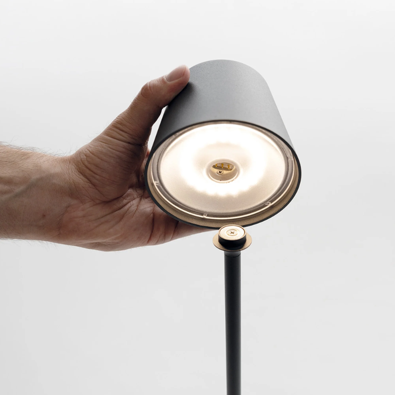 The dark gray Poldina Pro Peg Magnetic from Zafferano showcasing the removable head feature.