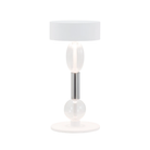 The white with clear and gray glass Royal Family Wi-Fi Table Lamp from Zafferano.