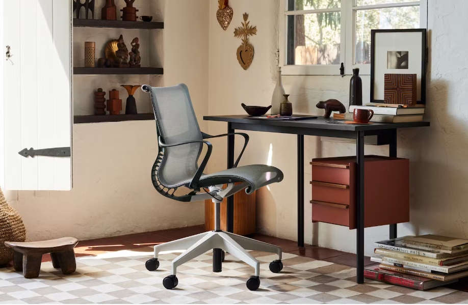 A home office lifestyle shot featuring Herman Miller furniture. Check out illuminee.com today to buy authentic Herman Miller products among many other popular brands.