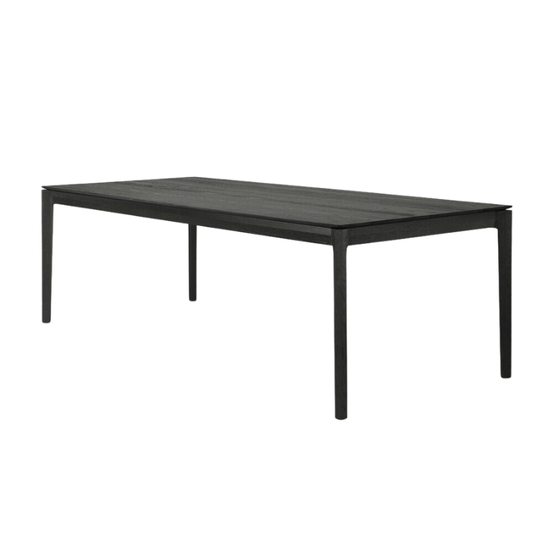 The Bok Dining Table from Ethnicraft in black oak, 86.5 inch size.