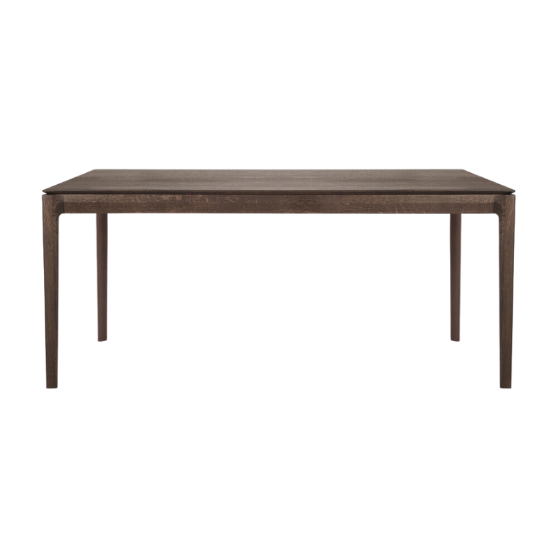 The Bok Dining Table from Ethnicraft in brown oak, 71 inch size.