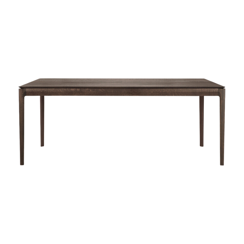 The Bok Dining Table from Ethnicraft in brown oak, 78.5 inch size.