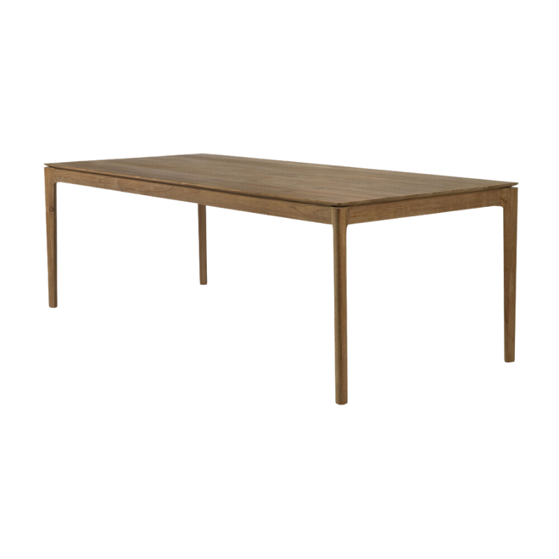 The Bok Dining Table from Ethnicraft in teak, 71 inch size.