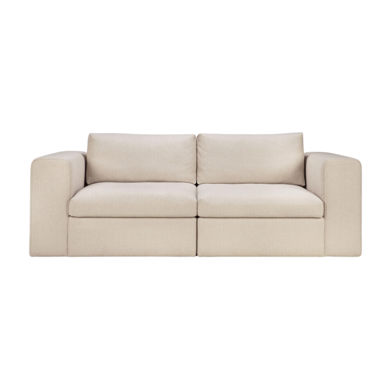 The left and right arm Mellow End Seater from Ethnicraft in off white fabric. all-groups