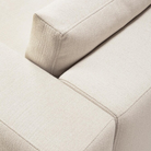 The left arm Mellow End Seater by Ethnicraft from corner close-up.