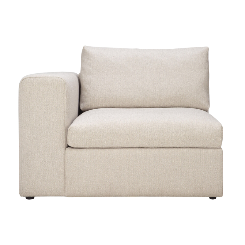 The right arm Mellow End Seater from Ethnicraft is in off white.