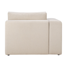The right arm Mellow End Seater from Ethnicraft is off white from the back side.