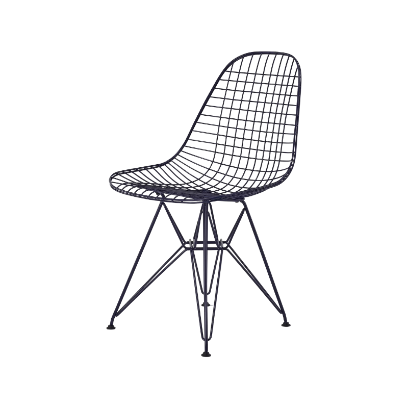 The Eames Wire Chair from Herman Miller, designed by Herman Miller x HAY in black blue.