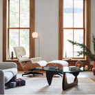 The Noguchi Table from Herman Miller in a lifestyle photograph showing the decorative features of the table.