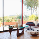 The Noguchi Table from Herman Miller in a living room.