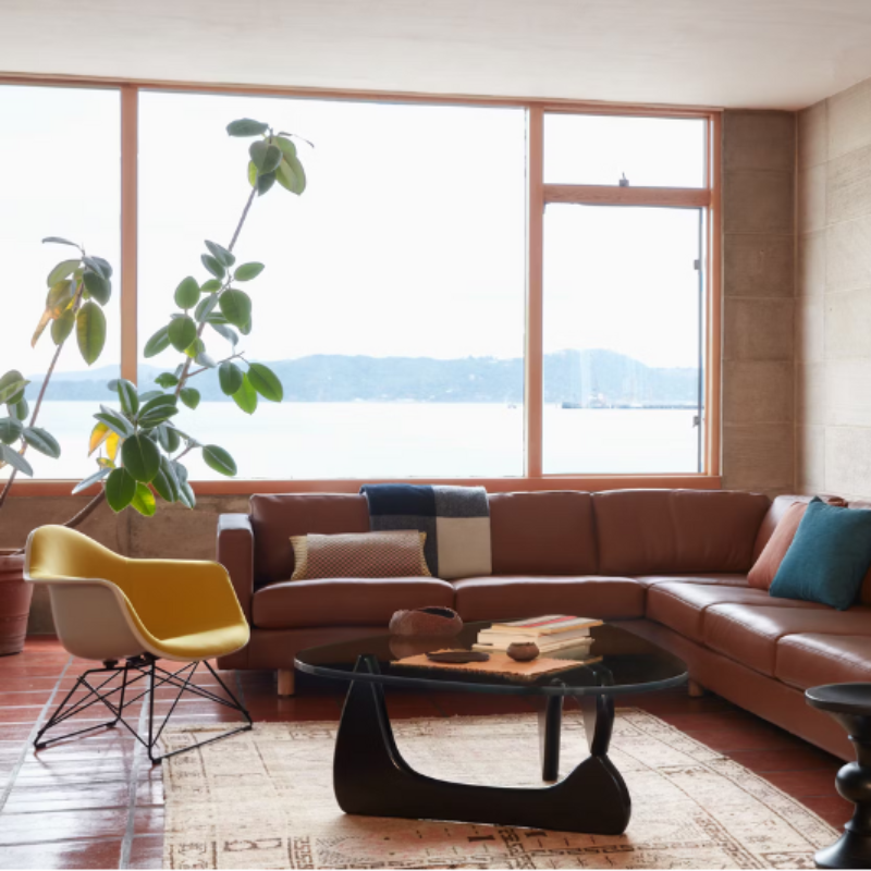 The Noguchi Table from Herman Miller in a lounge.