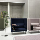 The Leaf Floor Lamp from Muuto in a lobby.