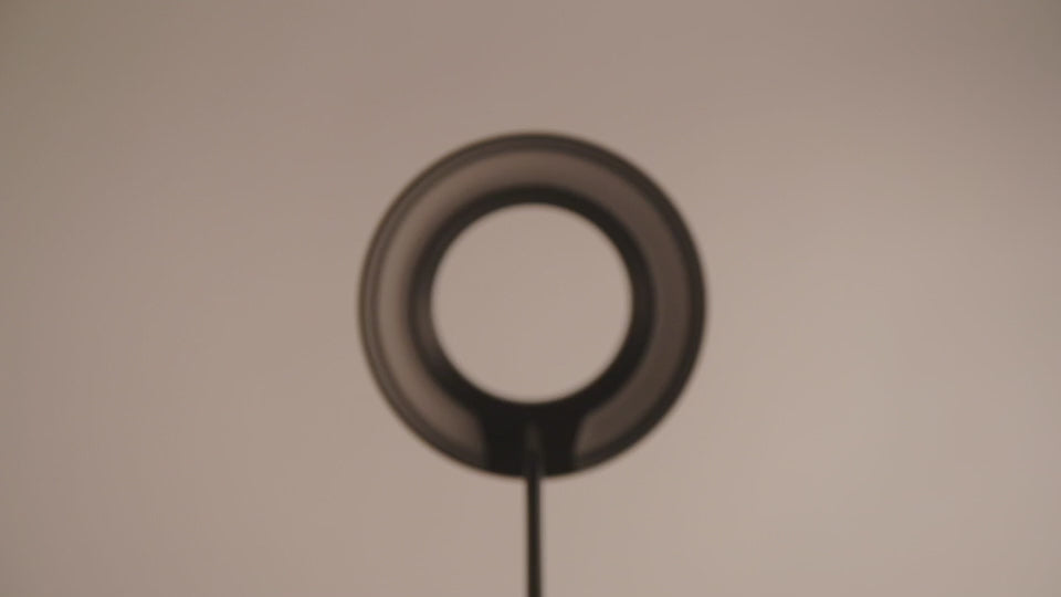 The Royyo Floor Lamp from Koncept in an instructional video. Note, the Floor Lamp DOES NOT INCLUDE a USB.