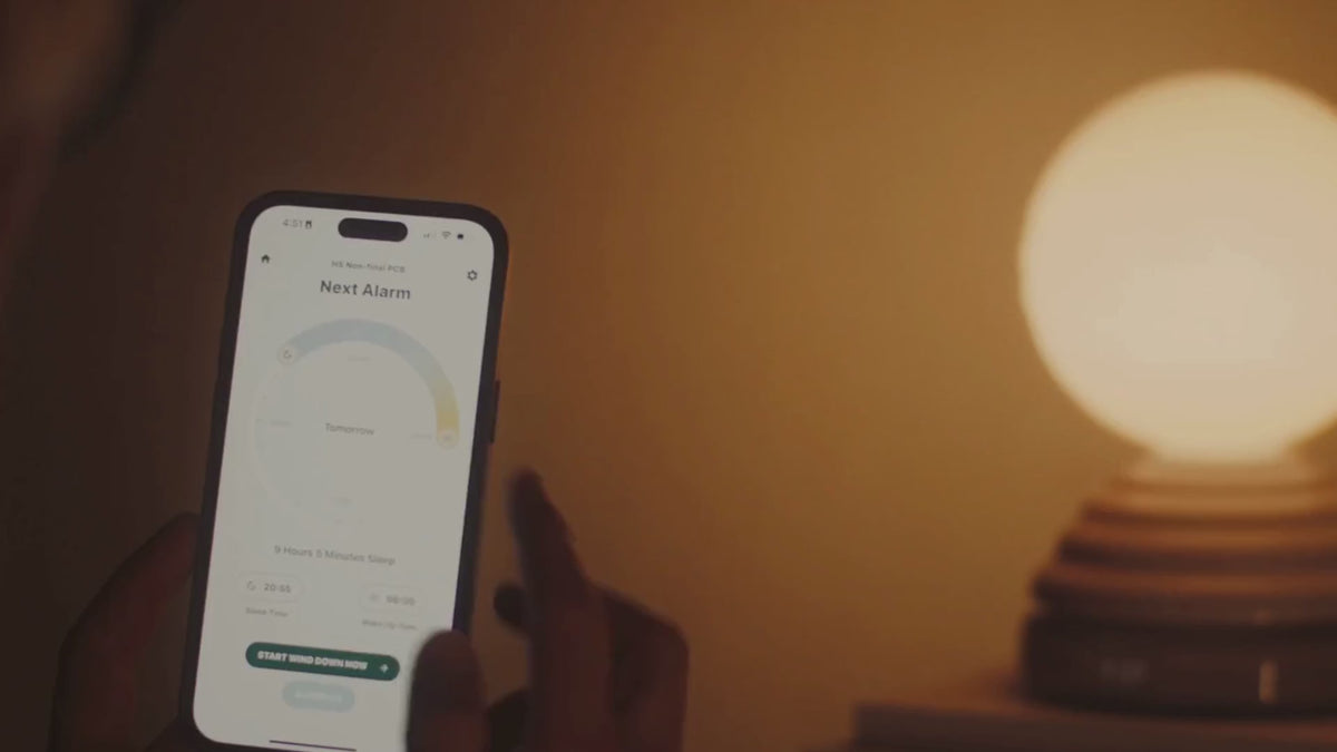 Video of how connected app for the Tala Lighting Wake Sleep Light
