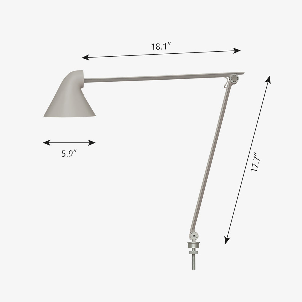 The NJP Table Lamp is a new interpretation of a classic architect lamp designed by Nendo design studio of Japan and designer Oki Sato. Its simple and honest look bares the lamp's functional components and makes it self-explanatory in its expression. The lamp features a timer function that can be set to turn the lamp off at after four or eight hours. Its ergonomic design and simple mechanical system provides great freedom of movement, so that light can always be set in the ideal position in the workspace.