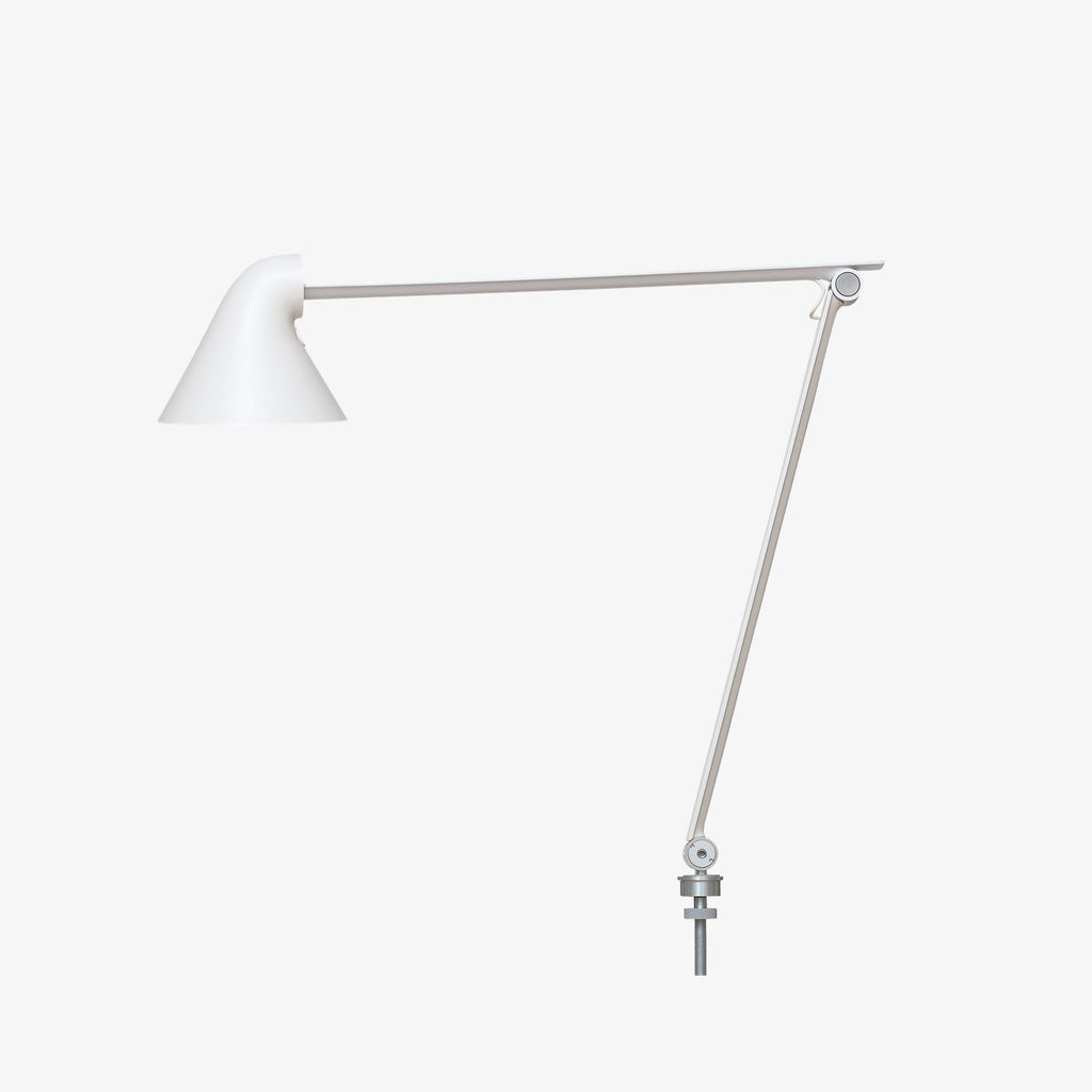 The NJP Table Lamp is a new interpretation of a classic architect lamp designed by Nendo design studio of Japan and designer Oki Sato. Its simple and honest look bares the lamp's functional components and makes it self-explanatory in its expression. The lamp features a timer function that can be set to turn the lamp off at after four or eight hours. Its ergonomic design and simple mechanical system provides great freedom of movement, so that light can always be set in the ideal position in the workspace.