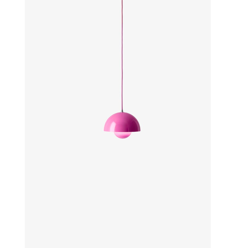 The Flowerpot VP1 Mini Pendant Light by Verner Panton became synonymous with the Flower Power movement from the late 60s. Reflecting a break from convention to embrace a more open, modern mentality that promoted peace and harmony. Such was the mindset of its designer, Verner Panton. One of the most forward-thinking talents of his time. The Flowerpot series consists of several different models, including three pendants and two table lamps - all in a wide range of colors.