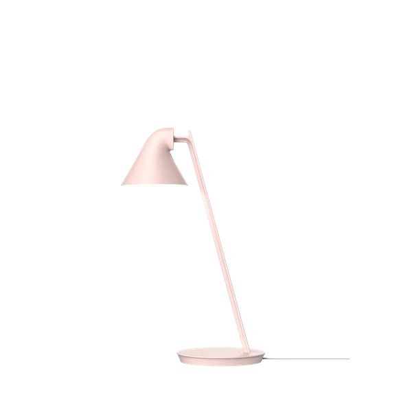 The NJP Mini Table Lamp is a petite version of the NJP Table Lamp with downscaled proportions. Both are a modernistic take on the classic architect lamp with the flexibility of two joints on the extensive arm. The characteristic rear-shade opening toward the arm allows stemless adjustment of the organic head. Designed by Nendo Japanese design studio and designer Oki Sato. 