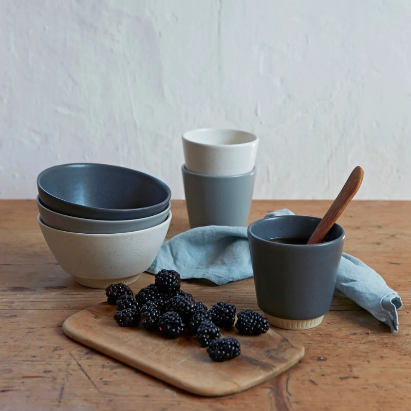 The Colorit range is a colorful ‘sister’ to the classic Knabstrup Keramik tableware of the 1960s. The mugs in the range feature a simple, stylish design with a ribbed base and come in different, exquisite glazes and colors, which look great together when you mix and match them. Mugs are stackable for easy storage.
