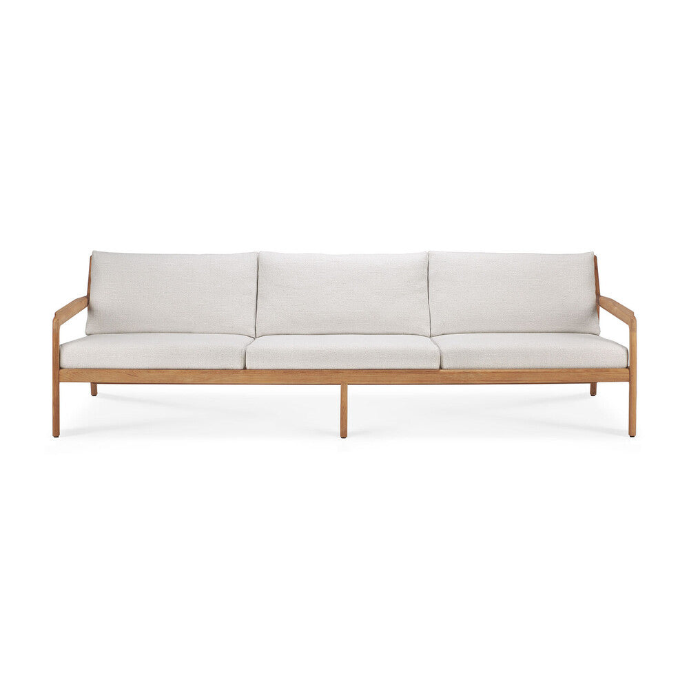 Beautiful from every angle, luxuriant shapes and curves form the basis of the Jack sofa collection from Ethnicraft. Featuring upholstery woven in Belgium, every detail has been meticulously crafted to ensure comfort and elegance when enjoying the outdoors. Apart of Ethnicraft's first outdoor collection. Designed by Jacques Deneef.