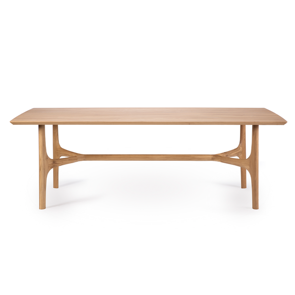 The Nexus Dining Table by Ethnicraft is brought to life by creating flow and movement. There is a certain subtle transition going from shape to shape within the design of the table. A single line that was almost instinctively sketched on paper in the early stages of the design process. All elements are seamlessly merged together bringing warmth to any dining room. 
