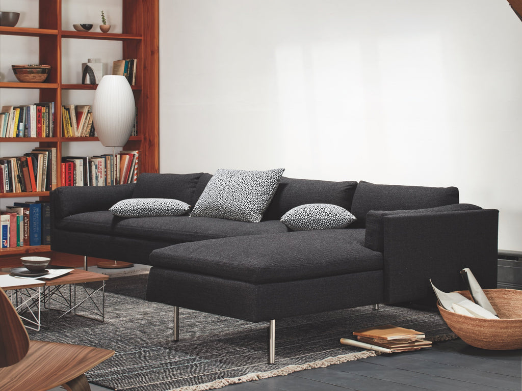 The Nelson Cigar Lotus Floor Lamp, an elongated shade set on a steel lamp stand, illuminates any room with a warm glow. Available in two elegant finishes. Apart of the  timeless Nelson Bubble Lamps series, designed in 1952, beautifully complement contemporary interiors.
