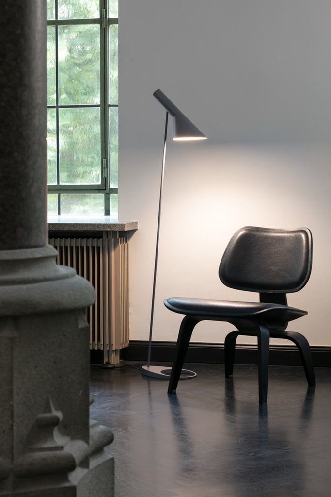 Louis Lifestyle image of Poulsen AJ Floor Lamp in Light Grey