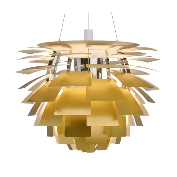 The PH Artichoke fixture provides 100% glare-free light. The 72 precisely positioned leaves form 12 unique rows of six leaves each. They illuminate the fixture as well as emitting diffused light with a unique pattern. The fixture provides decorative and comfortable lighting. For the energy saving LED variant, the quality of light and atmosphere surrounding the product is kept at the highest level.