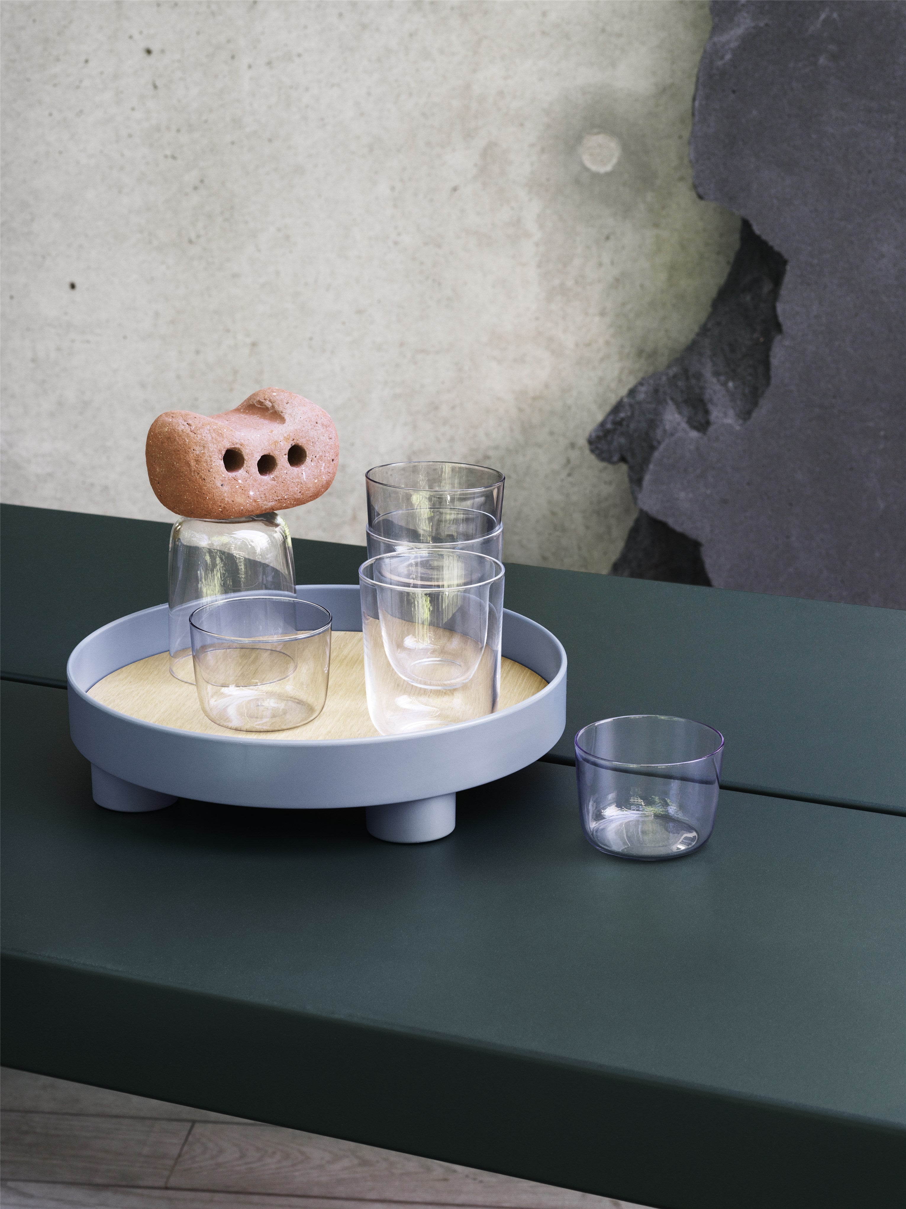 The Platform Tray by Sam Hekt and Kim Colin for Muuto fuses the function of Scandinavian design with Japanese artistry to form a stackable tray with a multitude of uses.