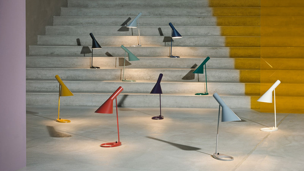 The fixture emits downward-directed light. The angle of the shade can be adjusted to optimize light distribution. The shade is painted white on the inside to ensure a soft comfortable light.