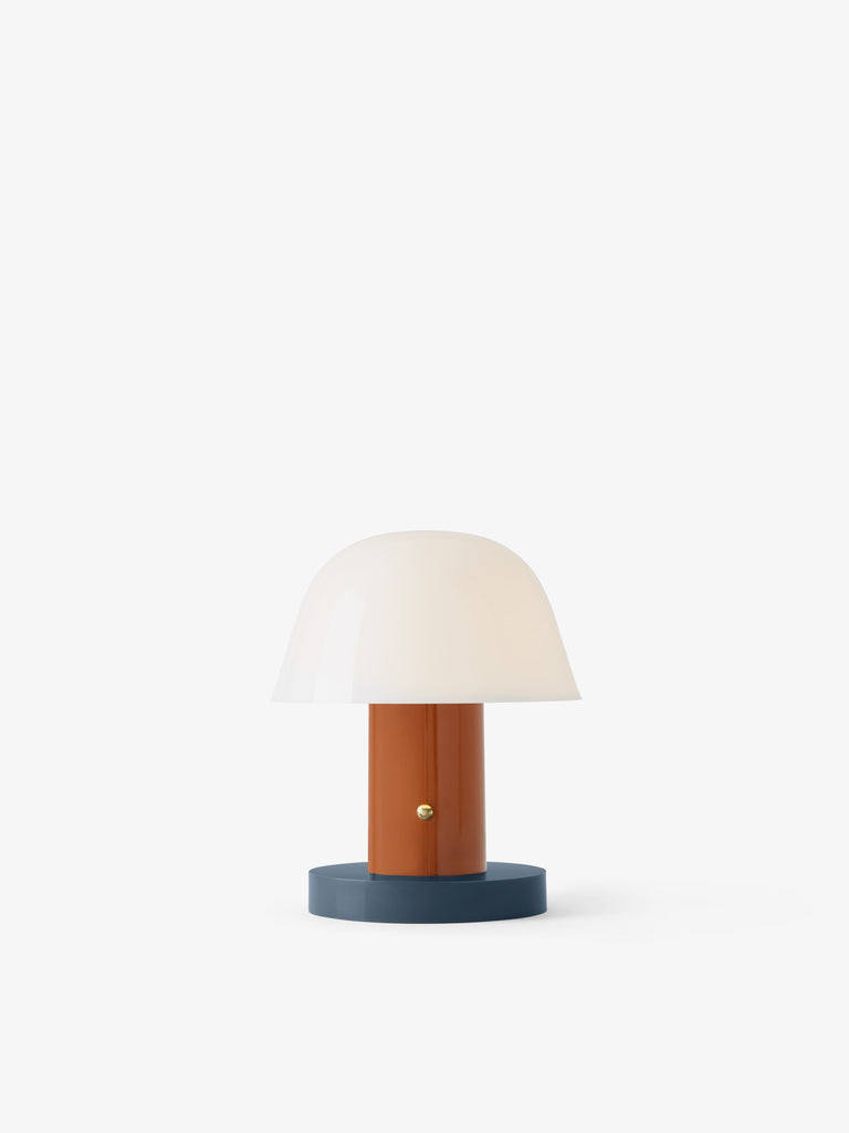 The Setago Portable Table Lamp by Jamie Hayon for &Tradition. ‘Seta’ the Spanish word for mushroom sets the tone for the diminutive, mushroom-like proportions of this quirky table lamp.