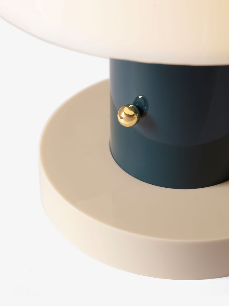 The Setago Portable Table Lamp by Jamie Hayon for &Tradition. ‘Seta’ the Spanish word for mushroom sets the tone for the diminutive, mushroom-like proportions of this quirky table lamp.