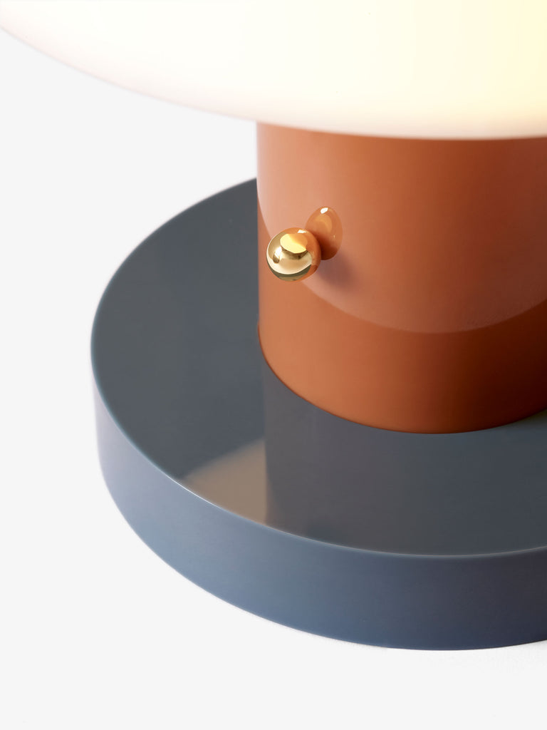The Setago Portable Table Lamp by Jamie Hayon for &Tradition. ‘Seta’ the Spanish word for mushroom sets the tone for the diminutive, mushroom-like proportions of this quirky table lamp.